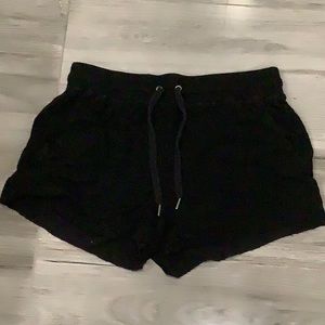 Splendid black soft cotton shorts elastic drawstring size small,new condition